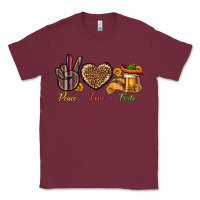 Burgundy Peace Love Fiesta Classic Tee - BundleAndBundleShop