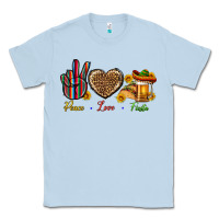 Dusty Blue Peace Love Fiesta Classic Tee - BundleAndBundleShop