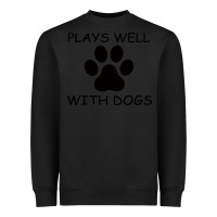 Black Plays Well With Dogs Heavyweight Sweatshirt - Bettercallsaul