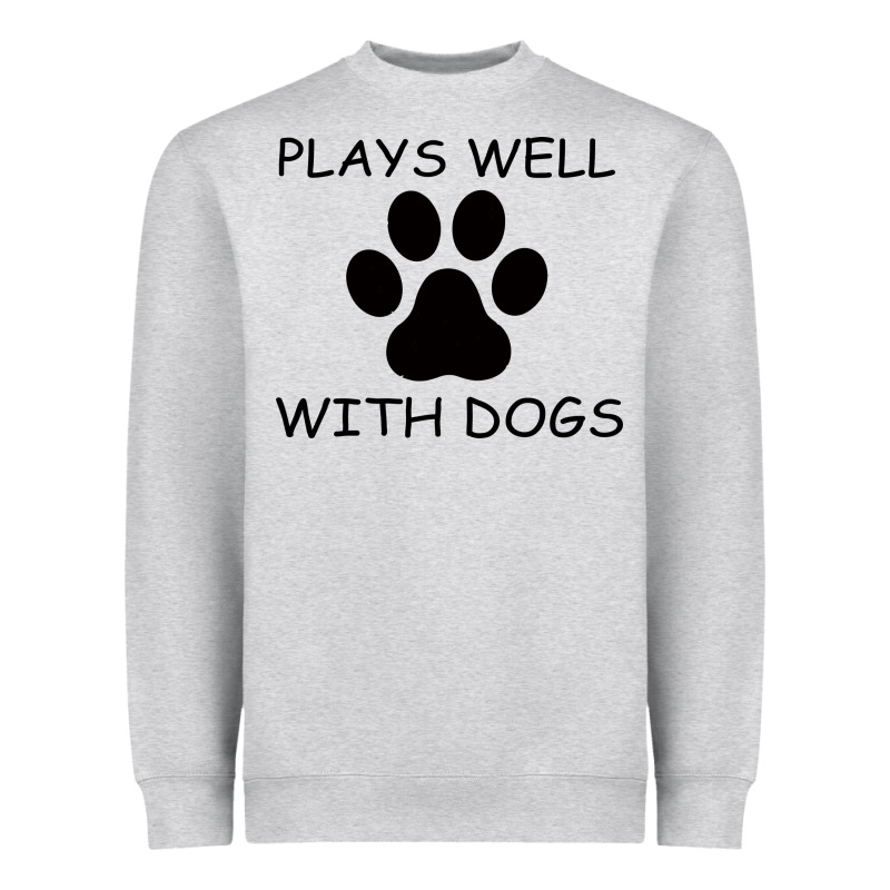 Plays Well With Dogs Heavyweight Sweatshirt by Bettercallsaul | Teevron