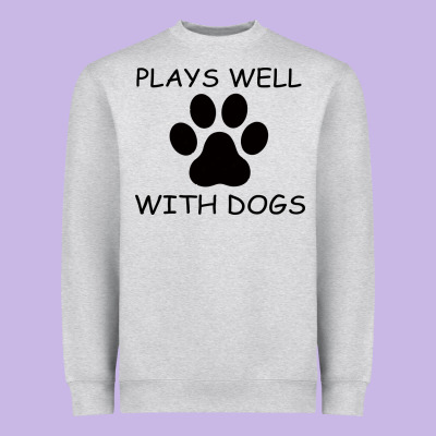 Plays Well With Dogs Heavyweight Sweatshirt Designed By Bettercallsaul