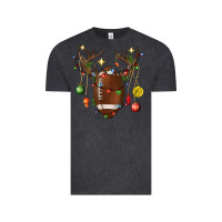 Vintage Black American Football Horn Christmas Vintage Tee - BundleAndBundleShop