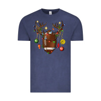 Vintage Denim American Football Horn Christmas Vintage Tee - BundleAndBundleShop