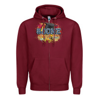 Burgundy #done class of 2024 Zipper Hoodie - CowGirlArtShop