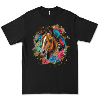 Black quarter horse floral Premium Tee - LillyAllenDesigns