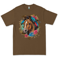 Cacao quarter horse floral Premium Tee - LillyAllenDesigns