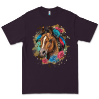 Plum quarter horse floral Premium Tee - LillyAllenDesigns