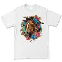 White quarter horse floral Premium Tee - LillyAllenDesigns