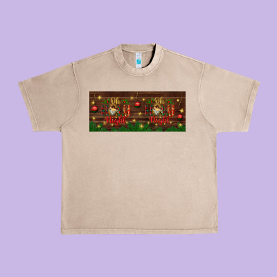 Oh Holy Night Urban Heavy Tee Designed By Bundleandbundleshop