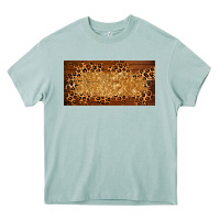 Arona wooden leopard glitter  license plate template Heavy Core Tee - BarkalooDesign