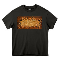Asphalt wooden leopard glitter  license plate template Heavy Core Tee - BarkalooDesign