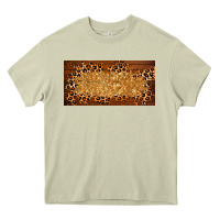Mossy wooden leopard glitter  license plate template Heavy Core Tee - BarkalooDesign