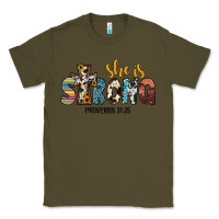 Army Green she i̇s strong proverbs 31 25 Classic Tee - JahusDesignShop