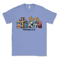 Colony Blue she i̇s strong proverbs 31 25 Classic Tee - JahusDesignShop