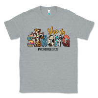 Heather Grey she i̇s strong proverbs 31 25 Classic Tee - JahusDesignShop