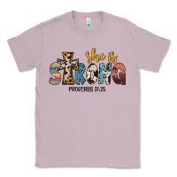 Lilac she i̇s strong proverbs 31 25 Classic Tee - JahusDesignShop
