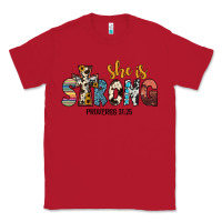 Red she i̇s strong proverbs 31 25 Classic Tee - JahusDesignShop