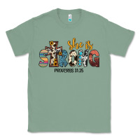 Sage she i̇s strong proverbs 31 25 Classic Tee - JahusDesignShop