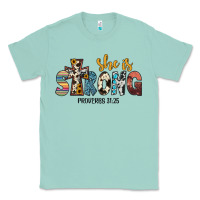 Seafoam she i̇s strong proverbs 31 25 Classic Tee - JahusDesignShop