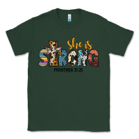 Sports Green she i̇s strong proverbs 31 25 Classic Tee - JahusDesignShop