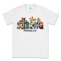 White she i̇s strong proverbs 31 25 Classic Tee - JahusDesignShop