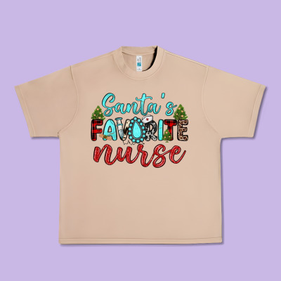 Santa S Favorite Nurse Urban Heavy Tee Designed By Jahusdesignshop