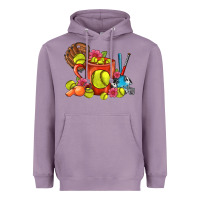 Lavender Softball Coffee Mug Heavyweight Hoodie - FaDigitalArtStudio