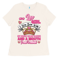 Bone As A Leo Girl I Was Born With My Heart On My Sleeve And A Mouth Ladies Tee - Jasminsmagicworld