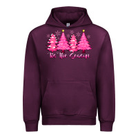 Mauve Wine Tis the Season Pink Trees Urban Hoodie - CowhideDigitalArt