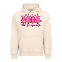 Sandshell Tis the Season Pink Trees Urban Hoodie - CowhideDigitalArt