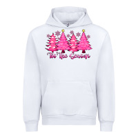White Tis the Season Pink Trees Urban Hoodie - CowhideDigitalArt