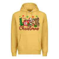 Antique Gold love christmas Premium Hoodie - OliviaCreatesArt