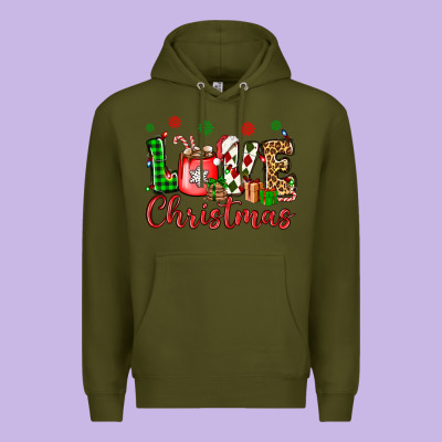 Love Christmas Premium Hoodie Designed By Oliviacreatesart