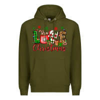 Army Green love christmas Premium Hoodie - OliviaCreatesArt