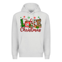 Dove Grey love christmas Premium Hoodie - OliviaCreatesArt