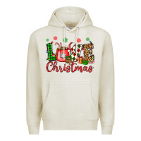 Oatmeal Heather love christmas Premium Hoodie - OliviaCreatesArt