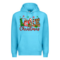 Ocean Blue love christmas Premium Hoodie - OliviaCreatesArt