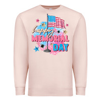 Pale Pink Happy Memorial Day Premium Sweatshirt - FaDigitalArtStudio