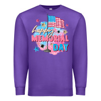 Purple Happy Memorial Day Premium Sweatshirt - FaDigitalArtStudio