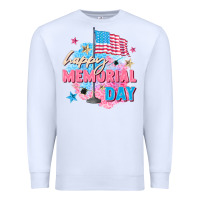White Happy Memorial Day Premium Sweatshirt - FaDigitalArtStudio
