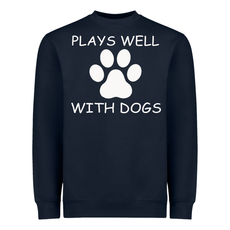 Plays Well With Dogs Heavyweight Sweatshirt by Bettercallsaul | Teevron