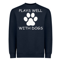 Navy Plays Well With Dogs Heavyweight Sweatshirt - Bettercallsaul
