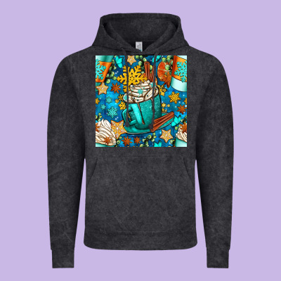 Winter Coffee Cups And Snow With Plaid Seamless Pattern Bbs Vintage Hoodie Designed By Bundleandbundleshop