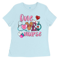 Baby Blue one loved nurse Ladies Tee - BarkalooDesign