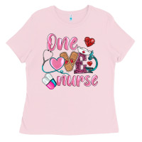 Bubblegum Pink one loved nurse Ladies Tee - BarkalooDesign