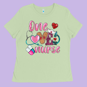 One Loved Nurse Ladies Tee Designed By Barkaloodesign