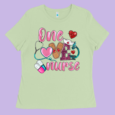 One Loved Nurse Ladies Tee Designed By Barkaloodesign