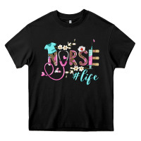 Black nurse life Heavy Core Tee - BarkalooDesign