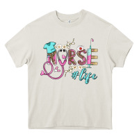 Cream nurse life Heavy Core Tee - BarkalooDesign