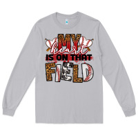Moon Dust my heart is on that field baseball Long Sleeve Tee - RanaPortraitStore